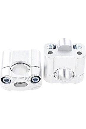 2 Parça Motosiklet Gidon Yükselticil 22 mm. 28 mm Nikel Takım