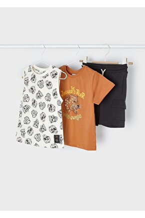 Erkek Çocuk Penye Takım 2 Tshirtlü