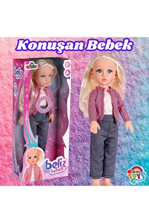 Beliz Bebek - Türkçe Konuşan Beliz Bebek - Konuşan Bebek - Fonsiyonlu Bebek - Mor