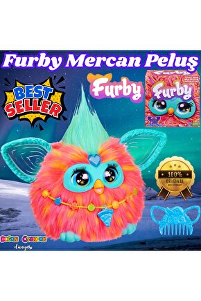 Furby Mercan Renkli İnteraktif Pelüş Oyuncak - Furby Peluşu - Furby Oyuncak Peluş - Konuşan Furby Oy