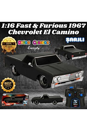 Fast & Furious 1967 Chevrolet El Camino 1:16 USB Şarjlı Uzaktan Kumandalı Araba - Kumandalı Araç - R