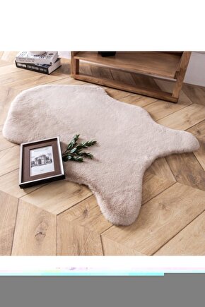 Dekoratif Tavşan Tüyü Post Peluş Kaymaz