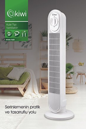 Kfan-7429 Ayarlanabilir Hızlı 80° Salınım Fonksiyonlu Kule Tipi Vantilatör