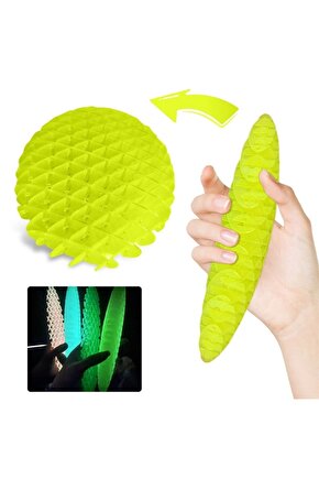 Orijinal Morf Flexi Fidget Stres Oyuncağı Worm Fidget Stres Giderici Solucan Stres Yay - Sarı