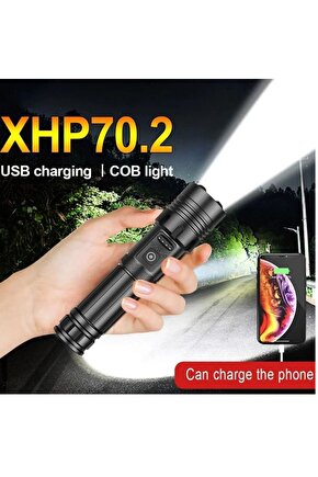 1300 Lümen 800 Metreye Kadar Güçlü Led El Feneri Zoom Torch Şarj Edilebilir El Feneri Avcılık Kamp