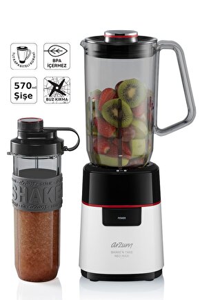 Ar1174-b Shaken Take Neo Maxi Kişisel Smoothie Sürahi Blender - Beyaz