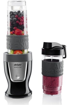 AR1032 Shaken Take Kişisel Smoothie Blender, Siyah (300 W, 2 Adet Şişe)