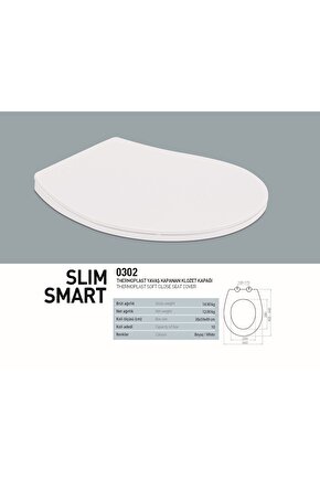 Nkp Slim Smart Thermoplast Yavaş Kapanan Klozet Kapağı 0302