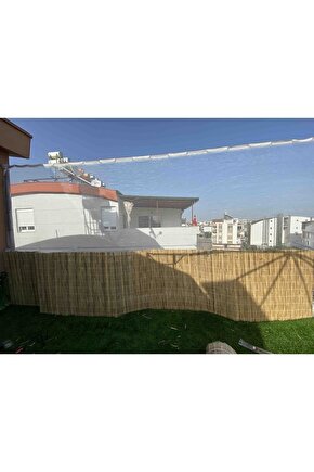 Doğal Kamış Hasır Çit 1m X 3m Doğal Bambu -bahçe Çiti - Gölgelik Hasır -tavan Dekorasyon