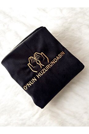 Özel Dua İşlemeli Onun Huzurundasın Seccade Namazlık-Tesbih Hediyeli-çeyiz-Bohça Umre Seccade