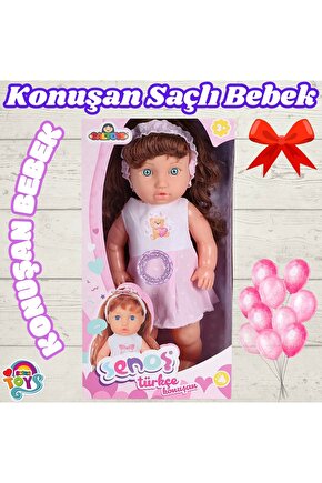 Senoş Saçlı Bebek - Türkçe Konuşan Senoş Et Bebek - Konuşan Bebek - Senoş Bebek - Saçlı Bebek - Ayıc