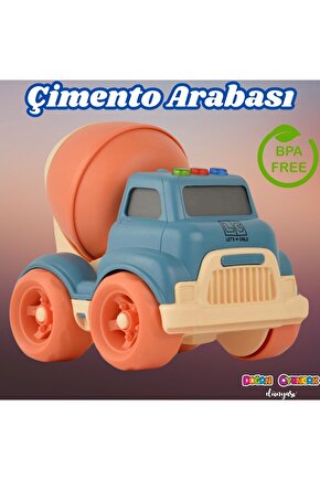Lüx Turkuaz Sesli Ve Işıklı Minik Mikser - Plastik Mikser - Kırılmaz Oyuncak - Kırılmaz Çimento Miks