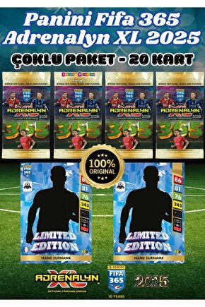 Panini FIFA 365 Adrenalyn XL 2025 Lüx Çoklu Paket - Futbolcu Kartları - Trading Oyuncu Kartı - Fifa