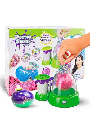Doctor Squish Maker Station, Parlak Simli Sukuşi Yapım Seti - Slime Yapma Seti - Doktor Sukuşi - Suk