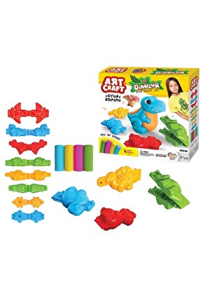 3d Dinozor Hamur Seti (200 Gr.) - Oyun Hamuru Seti - Hamur Setleri - Hamur Kalıpları