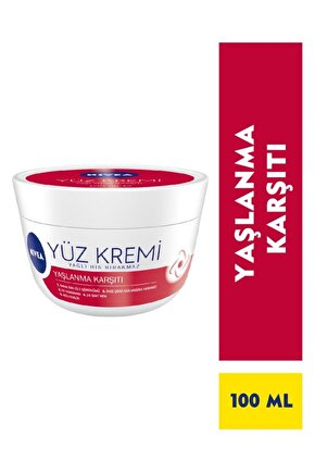 Yaşlanma Karşıtı Yüz Bakım Kremi 100ml, Nemlendirici, Sıkı Cilt Görünümü, Antioksidan, UV Koruması