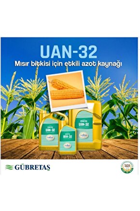 Uan32 Yüksek Azotlu Iz Elementli Sıvı Gübre 20 Litre