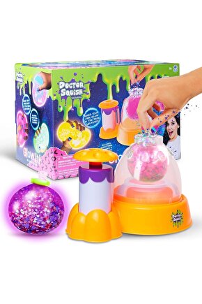 Doctor Squish Maker Station Neon, Parlak Simli Sukuşi Yapım Seti - Slime Yapma Seti - Doktor Sukuşi