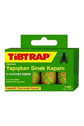 Tibtrap Yapışkan Karasinek Tuzağı Sinek Bandı 1 Kutu(4LÜ CAPSÜL)