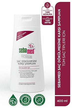 Saç Dökülmesine Karşı Güçlendirici Etkili Kafein ve Ginkgo Biloba İçerikli Şampuan 400 ml