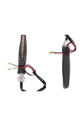 Carub Motosiklet Üniversal Sinyal Lambası12v Kayar Sarı 2li