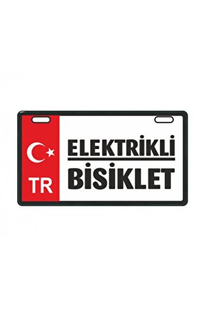 Kırmızı Elektrikli Bisiklet E-bike Plakalık
