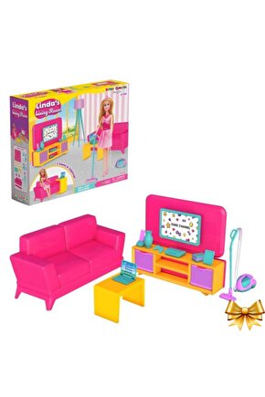 Lindanın Oturma Odası - Oturma Odası Oyuncak - Oturma Odası Seti - Barbie Oturma Odası