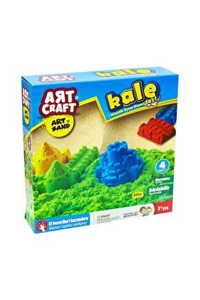Çocuk Art Craft Kale Kinetik Kum Seti 500gr Kalıplı Kale Saray Yapma Oyun Set