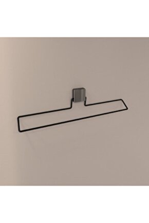 Decorev Süper Yapışkanlı Metal Yapıştırıcılı Siyah Uzun Havluluk Dc-5061