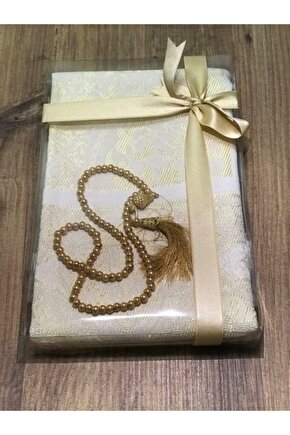Hediyelik Çeyizlik Seccade Seti Lüks Gold