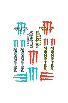 Energy Renkli Sticker Seti Suya ve Güneşe Dayanıklı Etiket Paketi (Araç, Motosiklet, Laptop)