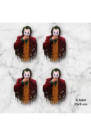 Jokey Sticker Motorsiklet Kask Laptop 4 Adet 13x9 cm