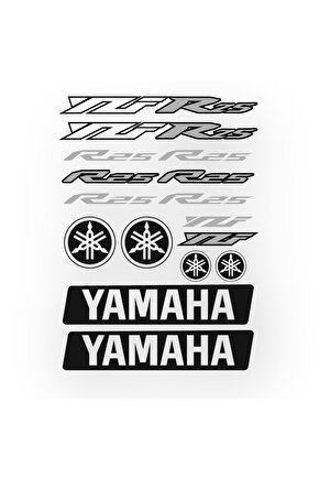 Yamaha R25 Sticker Seti Gri Motorsiklet Kask