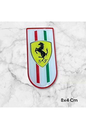 FERRARİ LOGO DAMLA STİCKER 8x4 CM