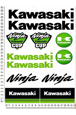 NİNJA KAWASAKİ STİCKER ÇIKARTMA A4 MOTORSİKLET KASK