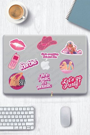 Pink Temalı Laptop Tablet Telefon Ajanda Motor Araba Sticker Seti