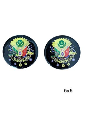 Osmanlı Tugra Damla Sticker 5x5 cm