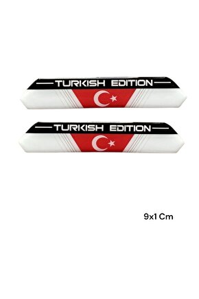 Turkish Edition Damla Sticker 9x1 cm 2 Adet