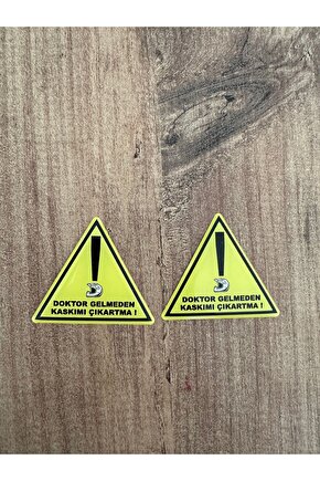 DOKTOR GELMEDEN KASKIMI ÇIKARTMA KASK MOTORSİKLET DAMLA STİCKER 5x4.4 CM 2 ADET