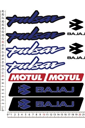 PULSAR MOTUL BAJAJ MOTORSİKLET KASK STİCKER ÇIKARTMA SETİ