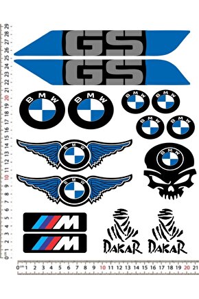 BMW MOTORSİKLET KASK STİCKER ÇIKARTMA SETİ