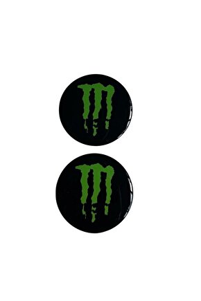 MONSTER 3 PHOENİX STİCKER UYUMLU  MONSTER DAMLA LOGO 5x5 CM 2 ADET