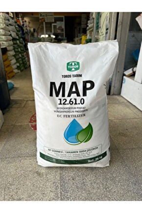 Map 12 61 0 Mono Amonyum Fosfat Yaprak Damla Sulama Azot Fosfor Gübre 25kg