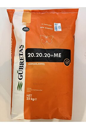 20 20 20+me Iz Elementli Suda Çözünen Azotlu Fosfor Potasyum Toz Npk Gübre 25 Kg
