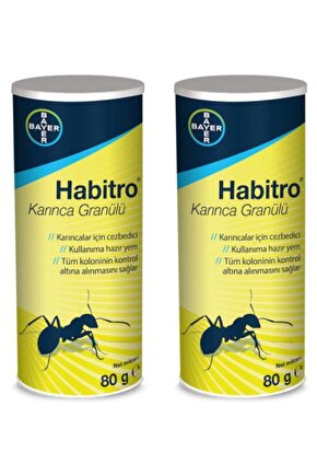 2 Adet Karınca Ilacı Habitro Karınca Beyaz Toz Granülü 80gr