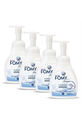 Classic Ferahlatıcı Derinlemesine Temizlik Kremsi Kolay Durulanan Cilt Temizleme Köpüğü 4x300ml