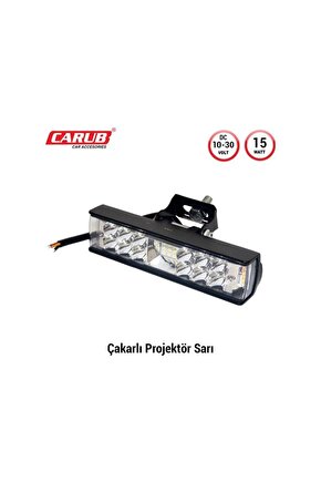 Projektör Sis Farı 10-30v15w Çakar Beyaz- Sarı15x3,5
