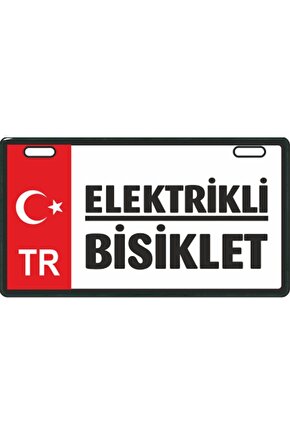 KIRMIZI ELEKTRİKLİ BİSİKLET E-BİKE PLAKALIK