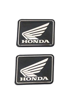 SiyahGümüş Honda Kare Küçük Universal Damla Stiker 2li