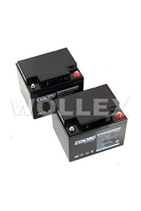 12V 40Ah Akülü Tekerlekli Sandalye Deep Cycle Akü 2 adet